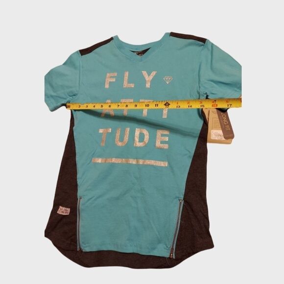 Blac Label New with tags tee Size 8 Teal and blac - Picture 5 of 7